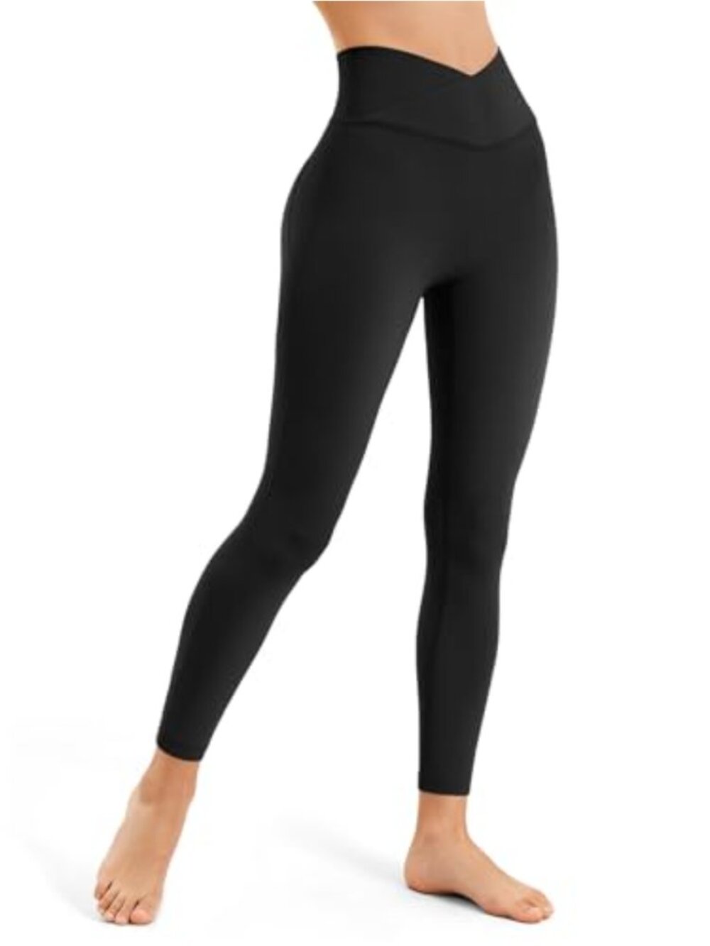 High Waist Butt Lift Cross Back Leggings Women Seamless Yoga Gym Workout Nylon